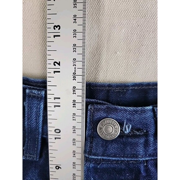 Levis Mens 501 30x30 * Jeans Straight Button Fly Mid Rise Cotton Dark Blue - Picture 7 of 13